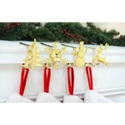 Original MantleClip Stocking Holder Gold With Assorted Icons-BTA0400 206998283
