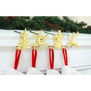 Original MantleClip Stocking Holder Gold with Assorted Icons-BTA0400 206998283 Original MantleClip Stocking Holder Gold With Assorted Icons-BTA0400 206998283 -Christmas Decoration Store original mantleclip stocking holder gold with assorted icons bta0400