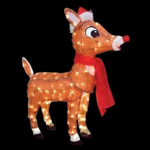 Rudolph 36 in. LED 3D Pre-Lit Yard Art with Santa Hat-90310_THD 206980899 Rudolph 36 In. LED 3D Pre-Lit Yard Art With Santa Hat-90310_THD 206980899 -Christmas Decoration Store rudolph 36 in. led 3d pre lit yard art with santa hat 90310 thd