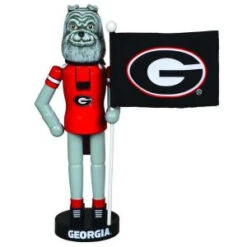 Santa's Workshop 12 In. Georgia Mascot Nutcracker With Flag-GAB092 207147077