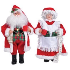 Santa's Workshop 15 In. Mr. And Mrs. Claus With Coffee Mugs (Set Of 2)-6517 206457024