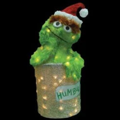 Sesame Street 18 In. LED 3D Pre-Lit Oscar The Grouch-90105_MP1 206955045