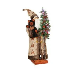 Sterling 30 In. Deluxe Woodland Santa With Lighted Tree-7014270 205175383
