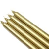Zest Candle 10 In. Metallic Gold Straight Taper Candles (12-Set)-CEZ-105 203362901 -Christmas Decoration Store zest candle 10 in. metallic gold straight taper candles 12 set cez 105