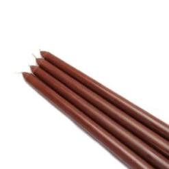 Zest Candle 12 In. Brown Taper Candles (12-Set)-CEZ-083 203362879