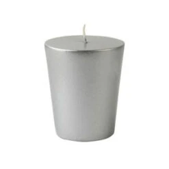 Zest Candle 1.75 In. Metallic Silver Votive Candles (12-Box)-CVM-002 203363137
