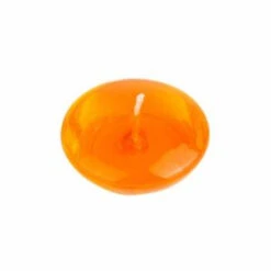 Zest Candle 3 In. Clear Orange Gel Floating Candles (6-Box)-CFZ-105 203363021